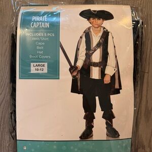 Boys Pirate Costume, Large 10-12 NWT